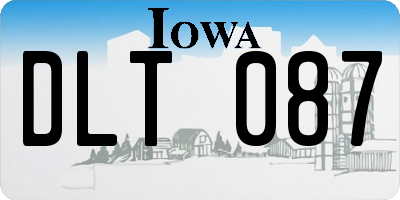 IA license plate DLT087