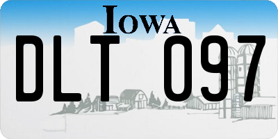 IA license plate DLT097
