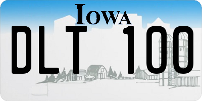 IA license plate DLT100
