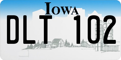 IA license plate DLT102