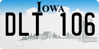 IA license plate DLT106