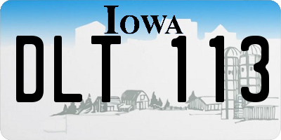 IA license plate DLT113