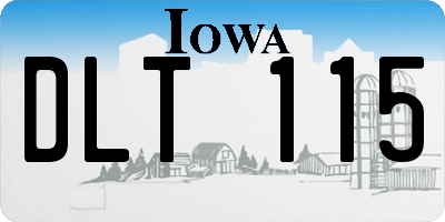 IA license plate DLT115