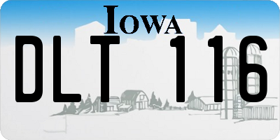 IA license plate DLT116