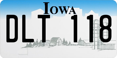IA license plate DLT118