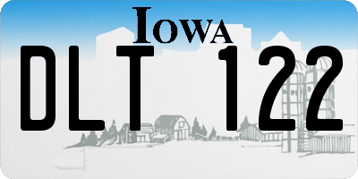 IA license plate DLT122