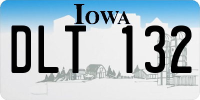 IA license plate DLT132