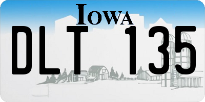 IA license plate DLT135