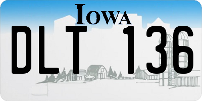 IA license plate DLT136