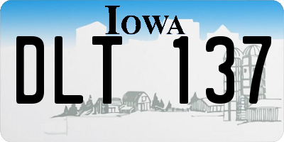 IA license plate DLT137