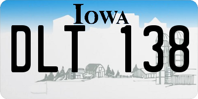 IA license plate DLT138