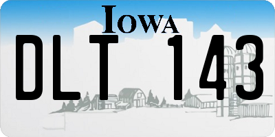 IA license plate DLT143