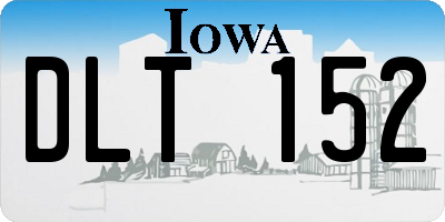 IA license plate DLT152