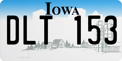 IA license plate DLT153