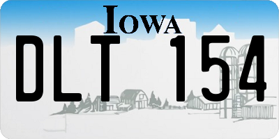 IA license plate DLT154