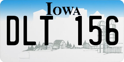 IA license plate DLT156