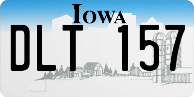 IA license plate DLT157