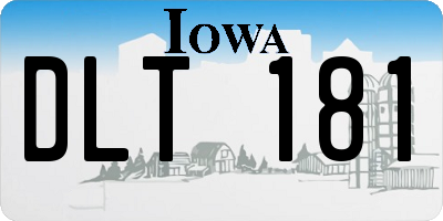 IA license plate DLT181