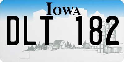 IA license plate DLT182