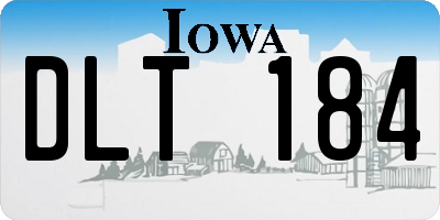 IA license plate DLT184