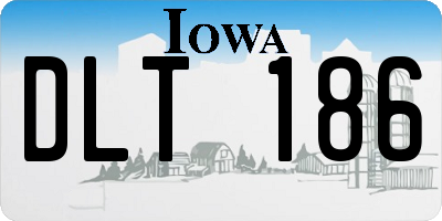 IA license plate DLT186