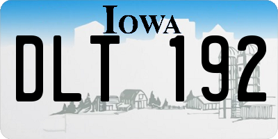 IA license plate DLT192