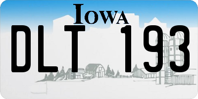 IA license plate DLT193
