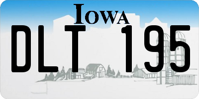 IA license plate DLT195