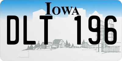 IA license plate DLT196
