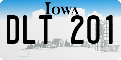 IA license plate DLT201