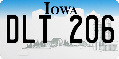 IA license plate DLT206