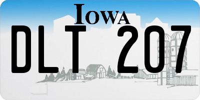 IA license plate DLT207