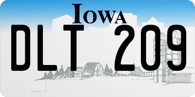 IA license plate DLT209
