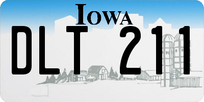 IA license plate DLT211