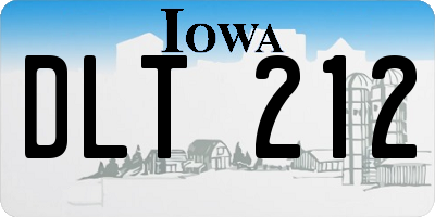 IA license plate DLT212