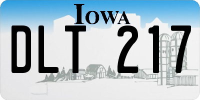 IA license plate DLT217