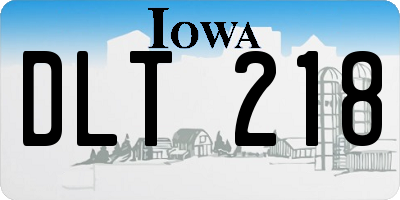 IA license plate DLT218