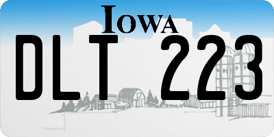 IA license plate DLT223