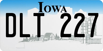 IA license plate DLT227