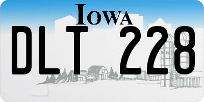 IA license plate DLT228