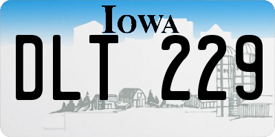 IA license plate DLT229