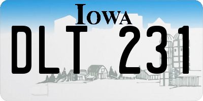 IA license plate DLT231