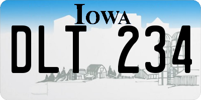 IA license plate DLT234