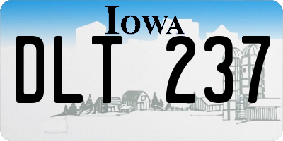 IA license plate DLT237