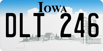 IA license plate DLT246