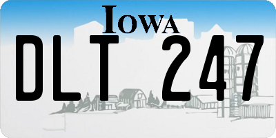 IA license plate DLT247