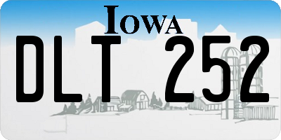 IA license plate DLT252