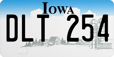 IA license plate DLT254