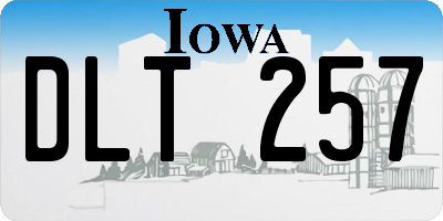 IA license plate DLT257