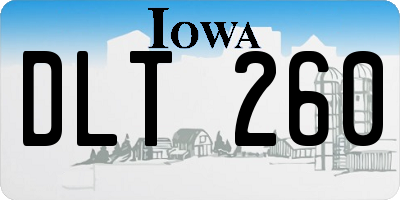 IA license plate DLT260
